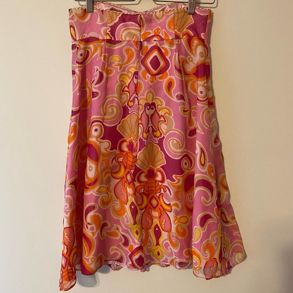 Lilly Pulitzer pink strapless dress with halter ties women size 2 - Picture 5 of 6